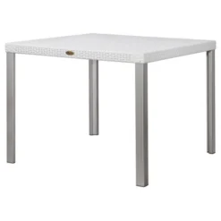 Oslo Rattan Square Dining Table With Aluminum Legs - Lagoon -Crosley Shop GUEST f6b3bdfd 1868 4397 a019 d5d445c677db