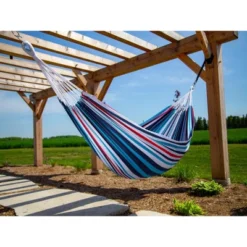 The Hamptons Collection 144” Black And Blue Striped Two Person Brazilian Style Hammock 8 The Hamptons Collection 144” Black And Blue Striped Two Person Brazilian Style Hammock -Crosley Shop GUEST f6e99ef0 fb43 4e75 a52e 5dd5bffd7365