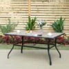 7pc Outdoor Dining Set With Swivel Chairs With Cushions & Faux Wood Table With Umbrella Hole - Captiva Designs -Crosley Shop GUEST f73ee8f7 950f 4a03 acac cac41f61c759