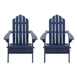 2pk Hazel Outdoor Acacia Wood Foldable Adirondack Chairs - Christopher Knight Home -Crosley Shop GUEST f8280a14 fadf 46f7 b091 861dbf8d1462