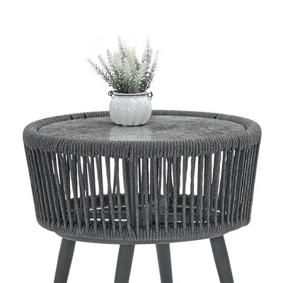 3pc Outdoor Wicker Conversation Set With Cushions - Dark Gray - GODEER 13 3pc Outdoor Wicker Conversation Set With Cushions - Dark Gray - GODEER - Image 11