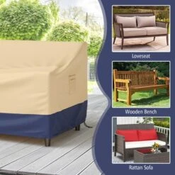 Costway Patio 60''x43'' 2-Seater Bench Loveseat Deep Sofa Cover Waterproof Handle Air Vent 18 Costway Patio 60''x43'' 2-Seater Bench Loveseat Deep Sofa Cover Waterproof Handle Air Vent -Crosley Shop GUEST f922e34f 96cf 4a33 95ef b5497a30a73e
