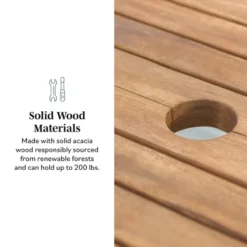 Ravenscroft Modern Boho Acacia Wood Slat Top Rectangle Extendable Outdoor Table - Saracina Home -Crosley Shop GUEST f9321751 574a 4b63 b13c cf020783e26b