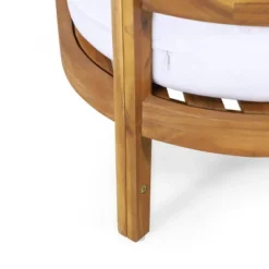 2pc Ellendale Outdoor Acacia Wood Loveseat & Coffee Table Teak/White - Christopher Knight Home -Crosley Shop GUEST f9949a95 193f 47d3 9ba8 e9433dcf5193