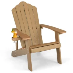 Costway Patio HIPS Adirondack Chair With Cup Holder Weather Resistant Outdoor 380 LBS Black/Teak/Green/Navy/Red/Gray/White/Yellow 29 Costway Patio HIPS Adirondack Chair With Cup Holder Weather Resistant Outdoor 380 LBS Black/Teak/Green/Navy/Red/Gray/White/Yellow -Crosley Shop GUEST fa2d9a40 d503 4c9f aa79 10ebadcbe0d1