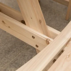 Gardenised Wooden Outdoor Patio Garden Round Picnic Table With Bench, 8 Person- Natural 20 Gardenised Wooden Outdoor Patio Garden Round Picnic Table With Bench, 8 Person- Natural -Crosley Shop GUEST fa3e8dc6 fd21 49b2 af7a 7d8956f80d63