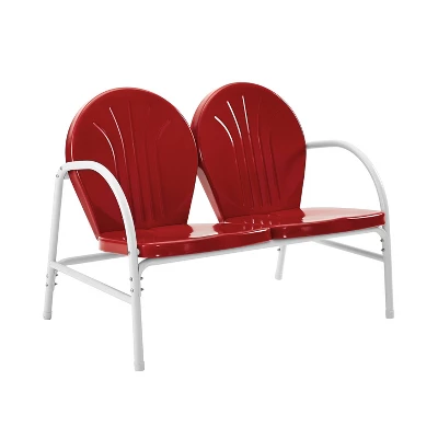 Griffith Outdoor Loveseat - Bright Red - Crosley 7 Griffith Outdoor Loveseat - Bright Red - Crosley - Image 5