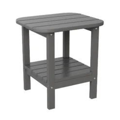 Flash Furniture Newport HDPE 2-Tier Adirondack Side Table - All-Weather - Indoor/Outdoor -Crosley Shop GUEST fcfcfd2e f125 42b6 b124 6288dcbd44cd