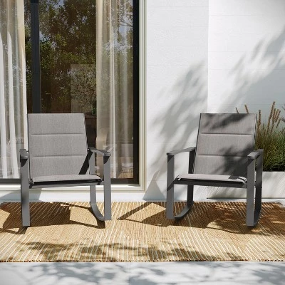 Flash Furniture Brazos Set Of 2 Outdoor Rocking Chairs With Flex Comfort Material And Metal Frame 3 Flash Furniture Brazos Set Of 2 Outdoor Rocking Chairs With Flex Comfort Material And Metal Frame