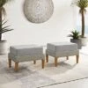 Capella 2pk Outdoor Wicker Ottomans - Gray - Crosley -Crosley Shop GUEST fe99bebd 9b80 422d af48 f48b1065deb3
