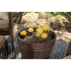 Barton 5-Pieces Patio Sofa Ottoman Wicker Set With Side Storage Table, Brown/Beige 9 Barton 5-Pieces Patio Sofa Ottoman Wicker Set With Side Storage Table, Brown/Beige -Crosley Shop GUEST feaef0cc 1499 4fba 83e2 41ee05ad1e56