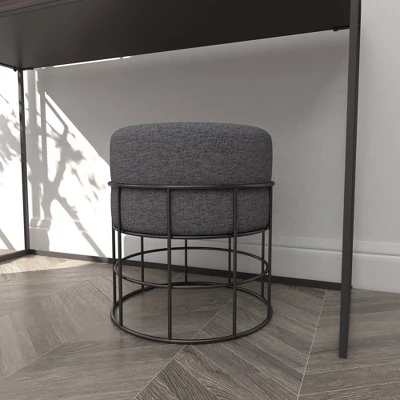 Metal Fabric Patio Garden Stool - Olivia & May 8 Metal Fabric Patio Garden Stool - Olivia & May - Image 6