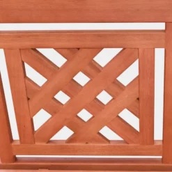 Malibu Plaid Hardwood Eucalyptus Outdoor Patio Bench - Tan - Vifah -Crosley Shop GUEST ff783a3e 0dd6 4ddc 9714 f8a4c34c3d8b