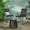Moonstone 3pc Rope Weave Modern Chat Set - Black - Christopher Knight Home -Crosley Shop GUEST fff0af3c 6694 4f53 827a b914bf57364d